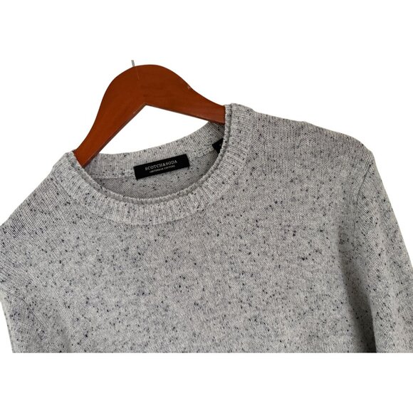 Scotch & Soda Mens Gray Speckled Knit Crewneck Sweater M Wool Blend Warm Casual - Picture 3 of 10